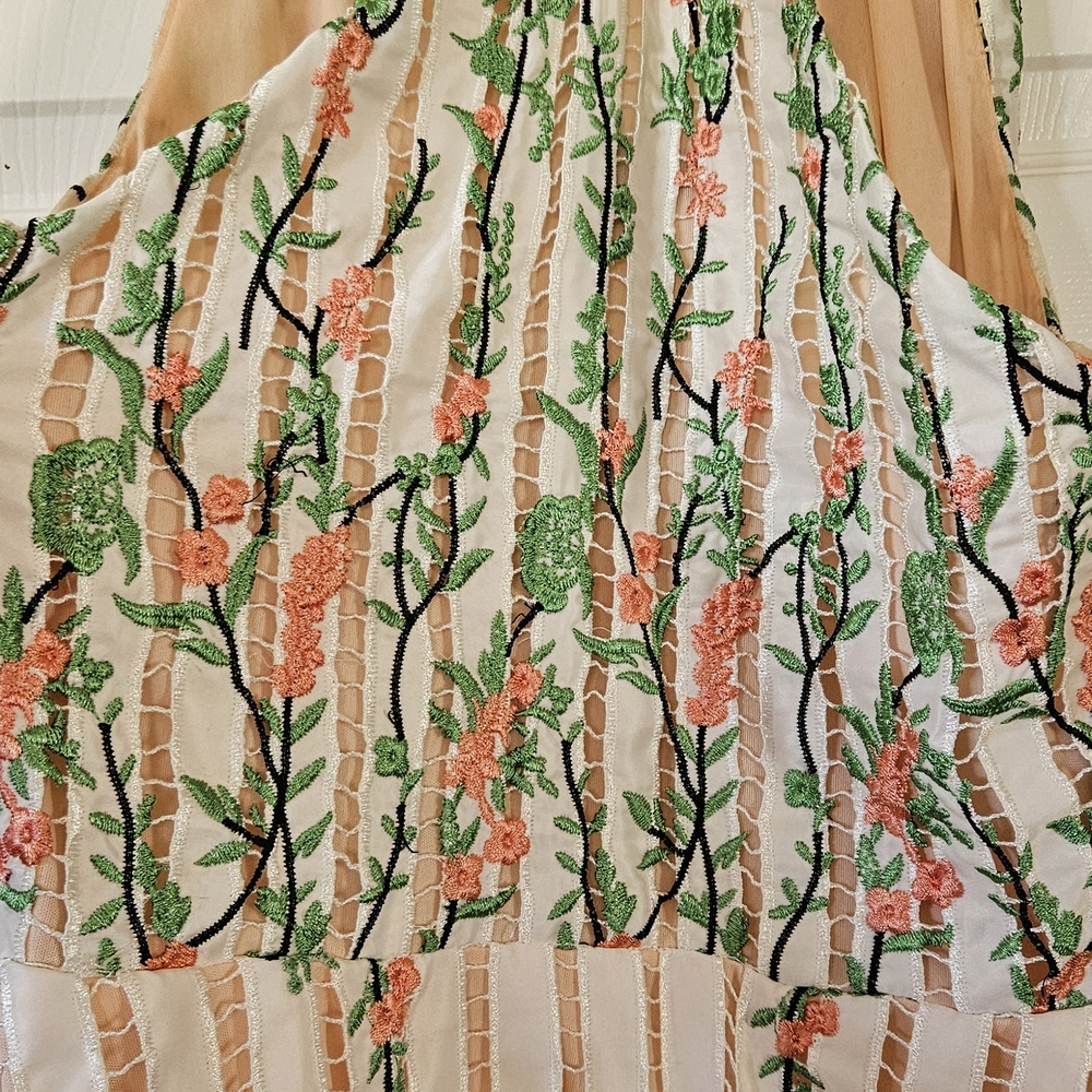 Eva Franco Green and Pink Floral Maxi Dress - Picture 3 of 5